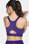 Zelocity High Impact Moisture Wicking Sports Bra - Violet Indigo — thumbnail 3